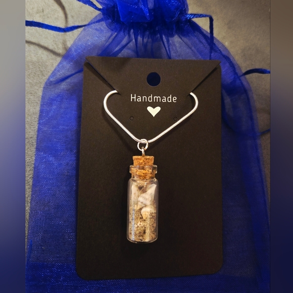 Jewelry - Beach Sand Bottle Necklace (Real Sand From Phippsburgh, Maine!) Handmade